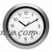 La Crosse Technology WT-3129S 12" Atomic Analog Wall Clock, Silver   557458657